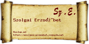 Szolgai Erzsébet névjegykártya