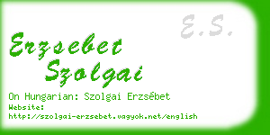 erzsebet szolgai business card