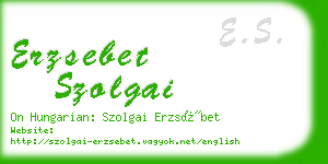 erzsebet szolgai business card